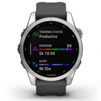 Smartwatch Garmin Fénix 7S Notificações  Frequência cardíaca  GPS prata y Cinza 