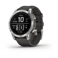 Smartwatch Garmin Fénix 7 Notificações Frequência cardíaca  GPS prata Cinza 