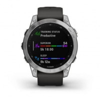 Smartwatch Garmin Fénix 7 Notificações Frequência cardíaca  GPS prata Cinza 