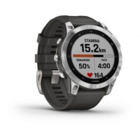 Smartwatch Garmin Fénix 7 Notificações Frequência cardíaca  GPS prata Cinza 