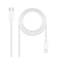 Cable USB 2.0 Tipo-C Lightning Nanocable 10.10.0600 USB Tipo-C Macho - Lightning Macho 50cm branco