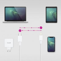 Cable USB 2.0 Tipo-C Lightning Nanocable 10.10.0600 USB Tipo-C Macho - Lightning Macho 50cm branco
