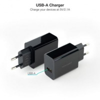 Nanocable Cargador 1 x USB 5V-2.1A Negro