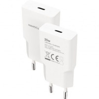 Nanocable Cargador USB-C/PD 20W   Blanco