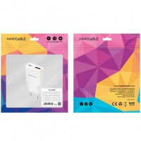 Nanocable Cargador USB-C/PD + USB-A/QC 25W Blanco