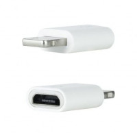 Adaptador Micro USB 2.0 Lightning Nanocable 10.10.4100 Micro USB Hembra - Lightning Macho branco