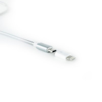 Adaptador Micro USB 2.0 Lightning Nanocable 10.10.4100 Micro USB Hembra - Lightning Macho branco