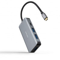 Nanocable Hub USB-C 3xUSB3.0+USB-C+USB-C PD 15cm