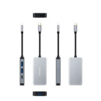 Nanocable Hub USB-C 3xUSB3.0+USB-C+USB-C PD 15cm