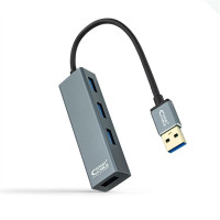Nanocable Hub USB 3.0 4 x USB 3.0 10cm. Cinza 