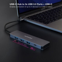 Nanocable HUB USB-C a 3xUSB 3.0/H+1xUSB-C/H