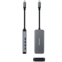 Nanocable HUB USB-C/M a 3xUSB-C/H ALUMINIO 10 cm
