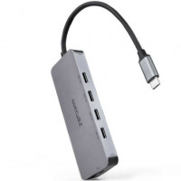 Nanocable HUB USB-C/M a 4xUSB-C/H + USB-C PD 100W