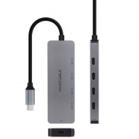 Nanocable HUB USB-C/M a 4xUSB-C/H + USB-C PD 100W