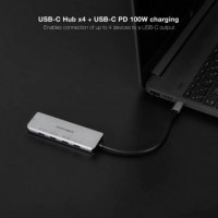 Nanocable HUB USB-C/M a 4xUSB-C/H + USB-C PD 100W