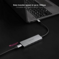 Nanocable HUB USB-C/M a 4xUSB-C/H + USB-C PD 100W