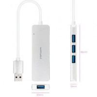 Nanocable Hub USB 3.0 4 x USB 3.0 10cm. Gris