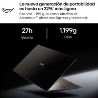 Portátil LG Gram Pro 16Z90U-K.AUB5BN Intel Core Ultra X7-358H/ 32GB/ 512GB SSD/ 16