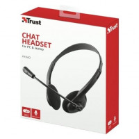 Auriculares Trust Primo Chat 21665 con Micrófono Jack 3.5 Pretos