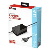 Cargador de Portátil Universal Trust Primo 21904/ 45W/ Automático/ 6 Conectores/ Voltaje 18-20V
