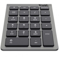 Teclado Numérico Inalámbrico Trust Xalas Wireless/ Plata