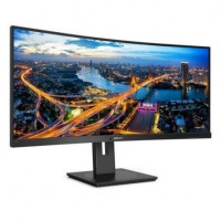 Monitor Profesional Ultrapanorámico Curvo Philips 346B1C 34 3440 x 1440 Multimedia Preto