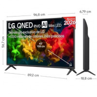 Televisor LG QNED evo AI QNED8EB Mini LED 43QNED8EB3F 43