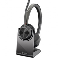 Auriculares Inalámbricos Poly Voyager 4320-M para Microsoft Teams + Adaptador BT700 + Base de Carga/ con Micrófono/ Bluetooth/ Negros