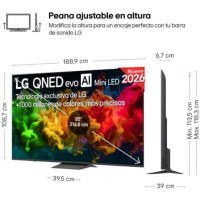 Televisor LG QNED evo AI QNED83B Mini LED 85QNED8EB3A 85