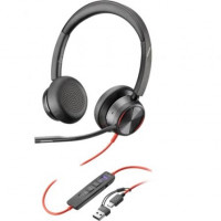 Auriculares Poly Blackwire 8225 para Microsoft Teams + Adaptador USB-C/A/...