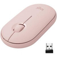 Rato Wireless Logitech PEBBLE M350 Rose 1000DPI 3 Botões CONECTIVIDAD BT  2.4GHz NANO RECEPTOR USB 1*AA