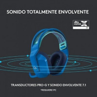 Auriculares Gaming con Micrófono Inalámbricos Logitech G733 USB Radiofrecuencia Azul