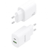 Aisens Cargador GaN 20W USB-C PD 3.0 USB-A QC3.0