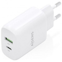 Aisens Cargador GaN 30W USB-C PD3.0 QC4.0 USB-A