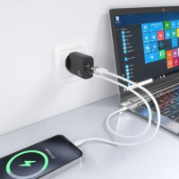 Aisens Cargador GaN 30W USB-C PD3.0 QC4.0 USB-A
