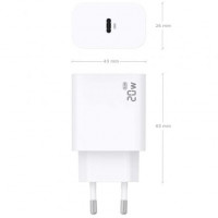 Aisens Cargador GaN 20W 1xUSB-C PD3.0 Blanco