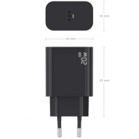 Aisens Cargador GaN 20W 1xUSB-C PD3.0 Negro
