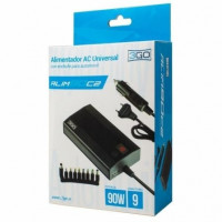 CARGADOR UNIVERSAL DE PORTTIL 90W + COCHE 3GO ALIM90C2 90W 9 CONECTORES VOLTAJE 12-20V