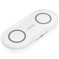 Aisens Cargador Inalámbrico USBC 15W 2 en 1 Blanco