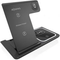AISENS Cargador inalambrico USB-C 3 EN1 15w NEGRO