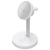 Aisens Cargador Inalámbrico USBC 15W 3 en 1 Blanco