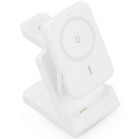 Aisens Cargador Inalámbrico USBC 15W 4 en 1 Blanco