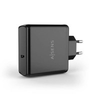 CARGADOR USB-C PD3.0 + USB-C QC3.0 AISENS preto 