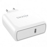 CARGADOR USB-C PD3.0 + USB-C QC3.0 AISENS BLANCO