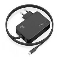 Cargador de Portátil GaN Aisens ASCH-1PD90WL034-BK/ 1xUSB Tipo-C + Cable 1.8m/ 90W/ Automático/ Voltaje 5-20V