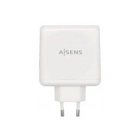 CARGADOR USB-C PD3.0 + USB-A QC3.0 AISENS BLANCO