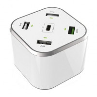 CARGADOR USB CASA AISENS 48W BLANCO