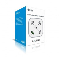 CARGADOR USB CASA AISENS 48W BLANCO
