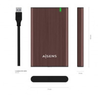 Caja Externa para Disco Duro de 2.5 Aisens ASE-2525BWN USB 3.1 Sin tornillos
