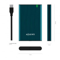 Caja Externa para Disco Duro de 2.5 Aisens ASE-2525PB USB 3.1 Sin tornillos